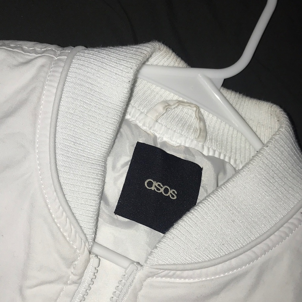 WHITE MENS ASOS BOMBER